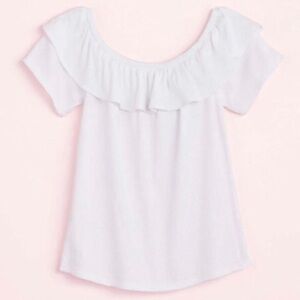 NWT LOFT Off The Shoulder top WHITE XS